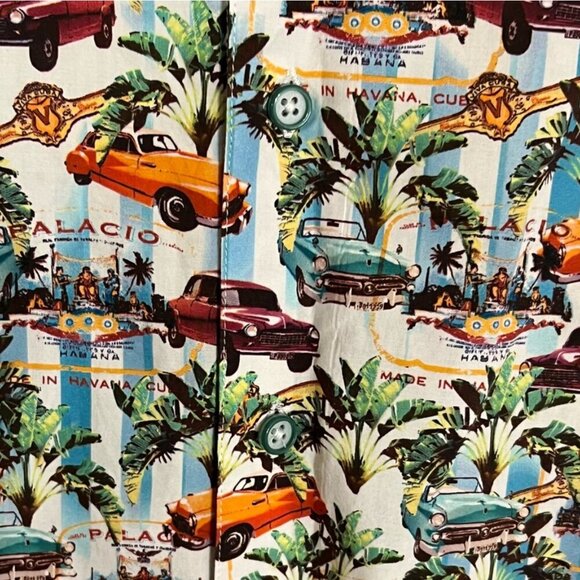 Robert Graham Old Havana Car Print Shirt Men’s 3XL Cuban Retro Jimmy Buffet ASO - Picture 4 of 9